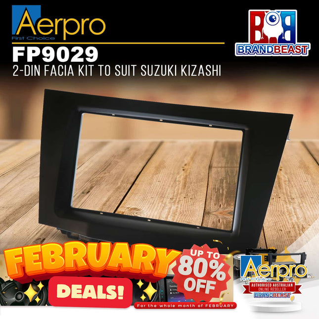 Aerpro FP9029 Double DIN Black Facia Kit Suit Suzuki Kizashi 2010 - 2014