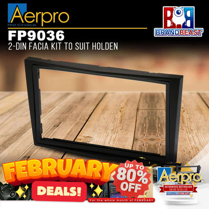 Aerpro FP9036 Double DIN Black Facia Kit Suit Holden Various Models