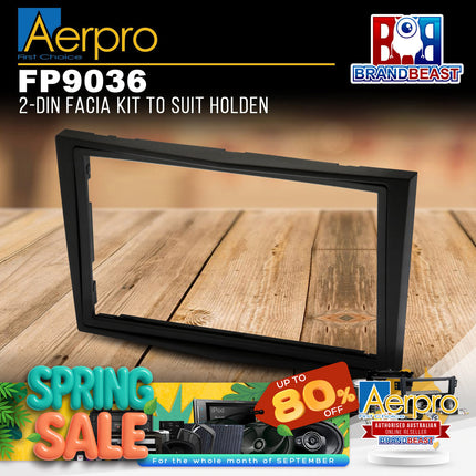 Aerpro FP9036 Double DIN Black Facia Kit Suit Holden Various Models
