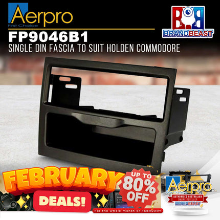 Aerpro FP9046B1 Single DIN Facia Kit to Suit Holden