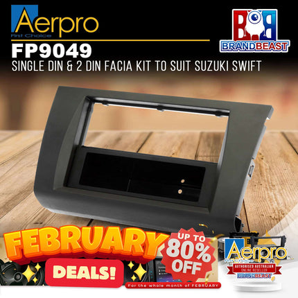 Aerpro FP9049 Single DIN &amp; 2 DIN Facia Kit to Suit Suzuki Swift