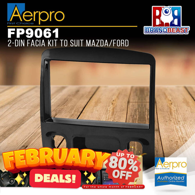 Aerpro FP9061 Double DIN Gloss Black Facia Kit Suit Ford Escape & Mazda Tribute