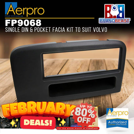 Aerpro FP9068 Single DIN Facia Kit to Suit Volvo S80