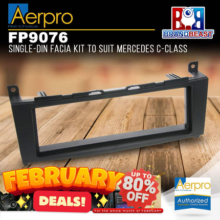 Aerpro FP9076 Single DIN Facia Kit to Suit Mercedes C-Class