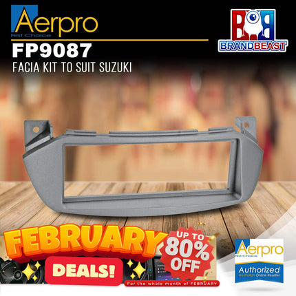 Aerpro FP9087 Single DIN Silver Facia Kit Suit Suzuki Alto 2009 - 2014