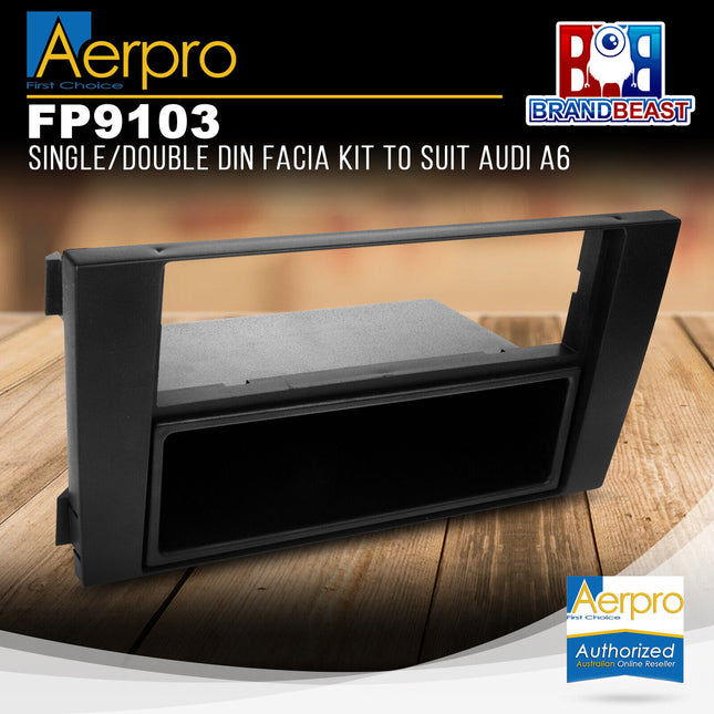 Aerpro FP9103 Single/Double DIN Facia Kit to Suit Audi A6