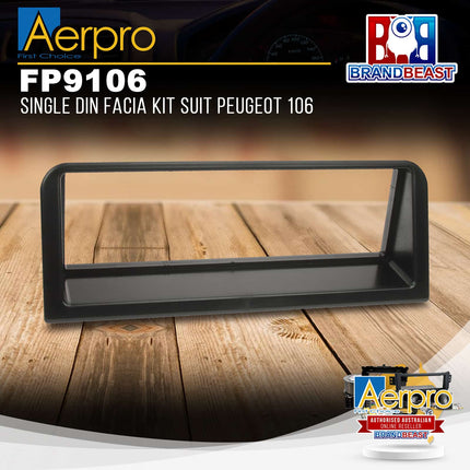 Aerpro FP9106 Single DIN Facia Kit Suit Peugeot 106