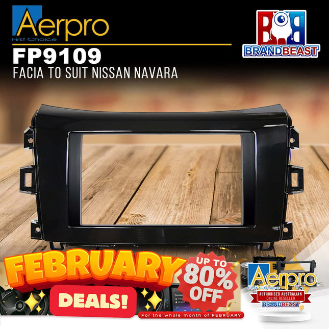 Aerpro FP9109 Double DIN Facia Kit Suit Navara NP300 SL/ST/STX/N-TREK