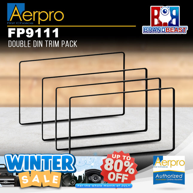 Aerpro FP9111 Double DIN Trim Pack - Black