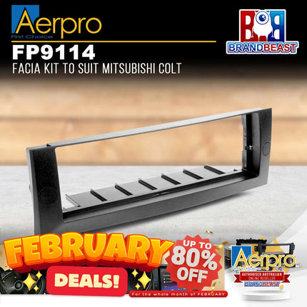 Aerpro FP9114 Single DIN Deep Grey Facia Kit Suit Mitsubishi Colt 2004 - ON