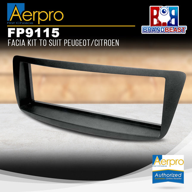Aerpro FP9115 Single DIN Black Facia Kit Suit Citroen C1/Peugeot 107 2005 - 2014