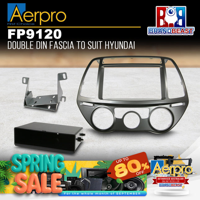 Aerpro FP9120 Single/Double DIN Facia Kit Suit Hyundai i20 2012 - 2015 PB