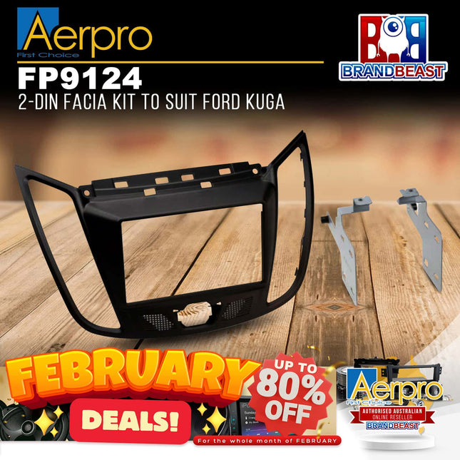 Aerpro FP9124 Double DIN Facia Kit to Suit Ford Kuga TF