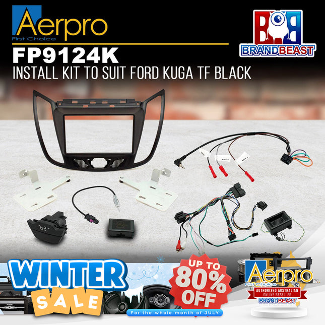 Aerpro FP9124K Double DIN Install Kit to Suit Ford Kuga TF