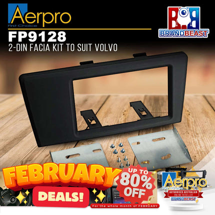 Aerpro FP9128 2-DIN Facia Kit to Suit Volvo S60/V70/XC70