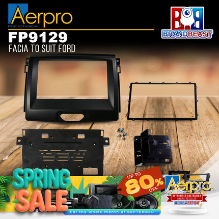 Aerpro FP9129 Double DIN Black Facia Kit Suit Ford Everest/Ranger Models