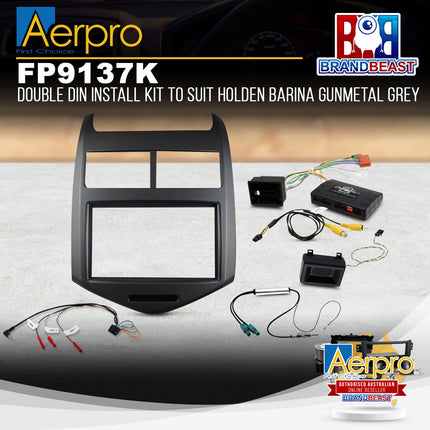 Aerpro FP9137K Double DIN Gunmetal Grey Install Kit Suit Holden Barina 2011-2016