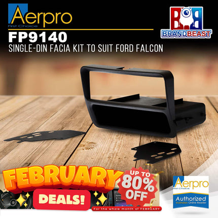 Aerpro FP9140 Single DIN Matte Black Facia Kit Suit Ford Falcon AU Series 1/2/3