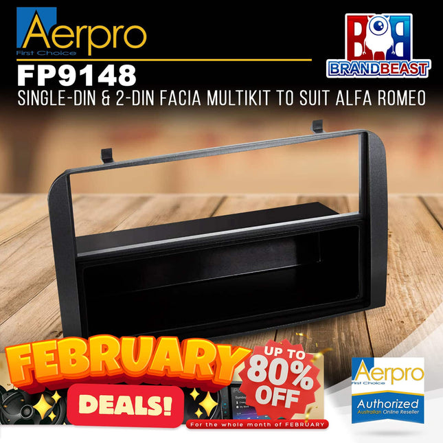 Aerpro FP9148 Single DIN/2-DIN Facia Kit to Suit Alfa Romeo 147/GT