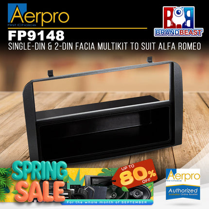 Aerpro FP9148 Single DIN/2-DIN Facia Kit to Suit Alfa Romeo 147/GT