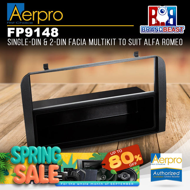 Aerpro FP9148 Single DIN/2-DIN Facia Kit to Suit Alfa Romeo 147/GT