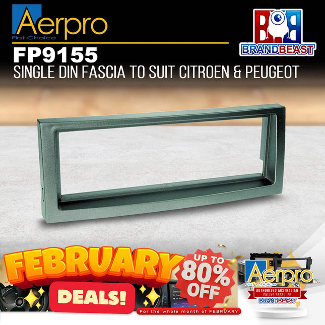 Aerpro FP9155 Single DIN Facia Kit Suit Peugeot 407/Citroen C5