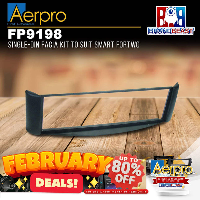 Aerpro FP9198 Single DIN Facia Kit to Suit Smart Fortwo