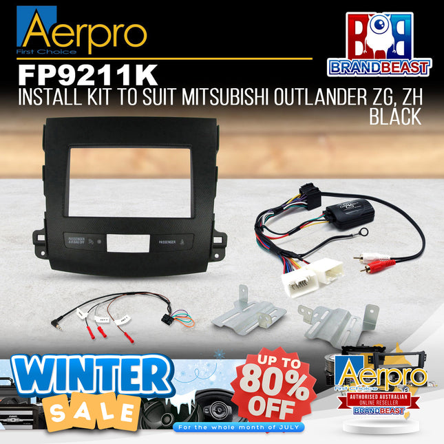 Aerpro FP9211K Double DIN Install Kit Suit Mitsubishi Outlander (NON-AMPLIFIED)