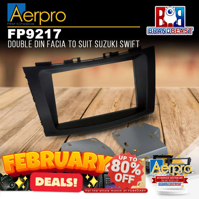 Aerpro FP9217 Double DIN Black Facia Kit Suit Suzuki Swift 2011 - 2017