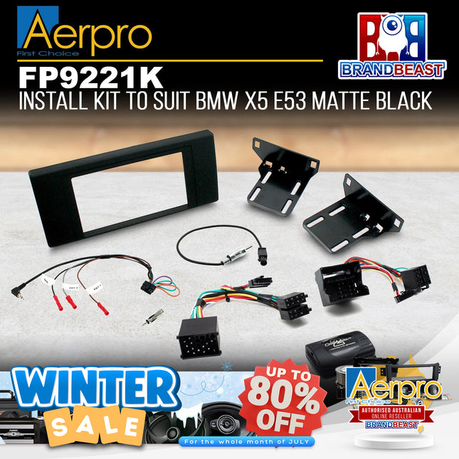 Aerpro FP9221K Double DIN Install Kit to Suit BMW X5 E53