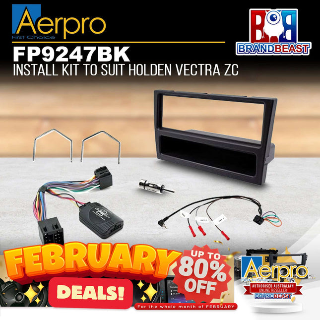 Aerpro FP9247BK Single DIN Install Kit to Suit Holden Vectra ZC