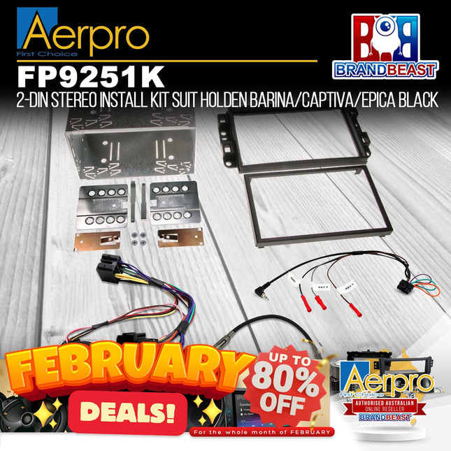 Aerpro FP9251K Double DIN Install Kit to Suit Holden Barina/Captiva/Epica