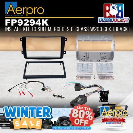 Aerpro FP9294K Double DIN Install Kit to Suit Mercedes C-Class/CLK