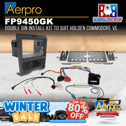 Aerpro FP9450GK Double DIN Grey Install Kit Suit Holden Commodore VE Series 1