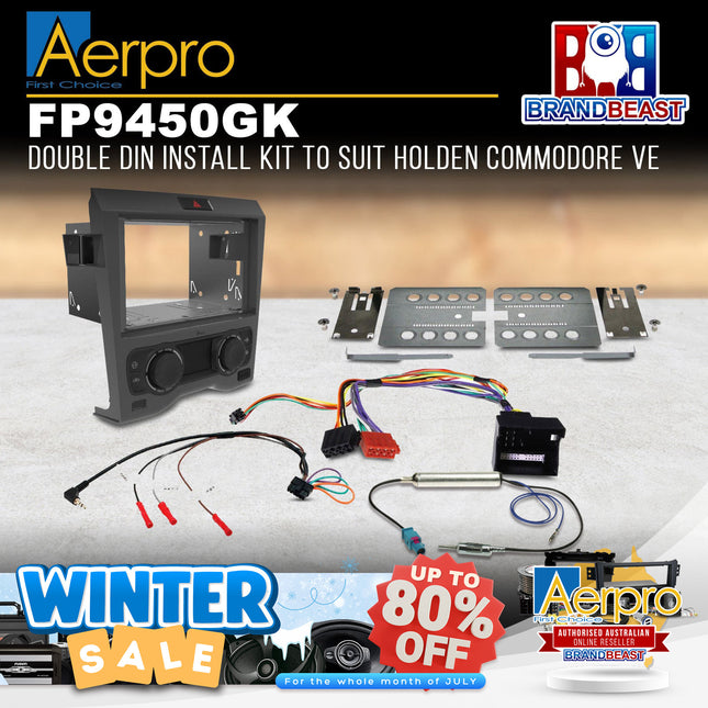 Aerpro FP9450GK Double DIN Grey Install Kit Suit Holden Commodore VE Series 1
