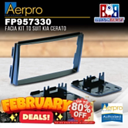 Aerpro FP957330 2DIN Textured Black Facia Kit Suit Kia Cerato LD & LD Hatchback