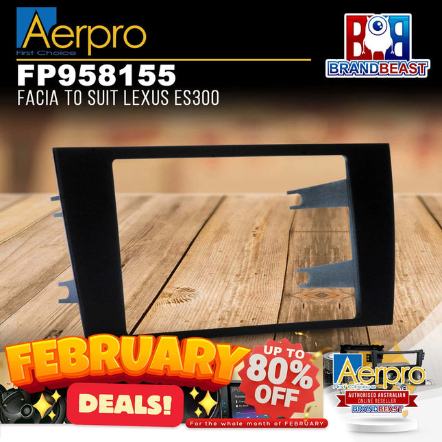 Aerpro FP958155 Double DIN Matte Black Facia Kit Suit Lexus ES300 1997 - 2000