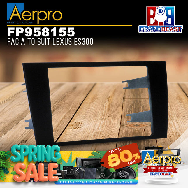 Aerpro FP958155 Double DIN Matte Black Facia Kit Suit Lexus ES300 1997 - 2000