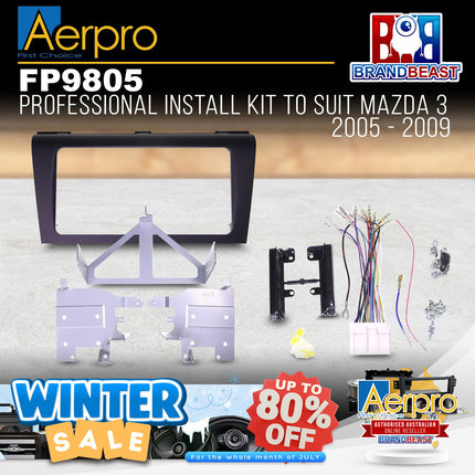 Aerpro FP9805 Kanatechs Professional Install Kit Suit Mazda 3 Axela 2004 - 2009