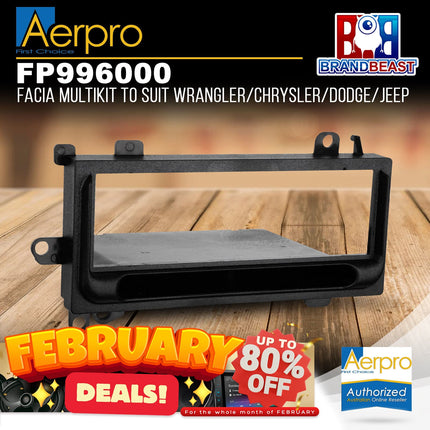 Aerpro FP996000 Facia Multikit Suit Jeep Grand Cherokee/Cherokee/Wrangler 1-DIN