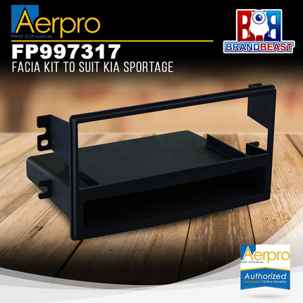 Aerpro FP997317 Single DIN Textured Black Facia Kit For Kia Sportage 2005 - 2009