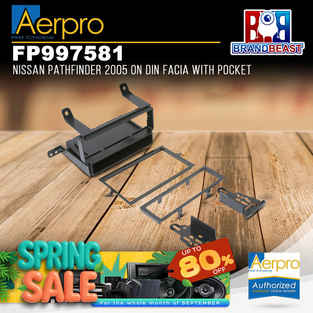 Aerpro FP997581 Single/Double DIN Facia Kit With Pocket Suit Nissan Pathfinder