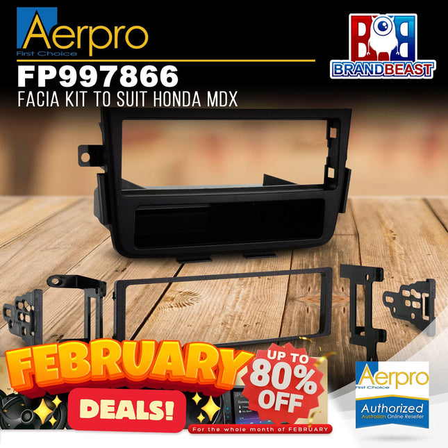 Aerpro FP997866 Single DIN Black Facia Kit Suit Honda MDX 2001 - 2006