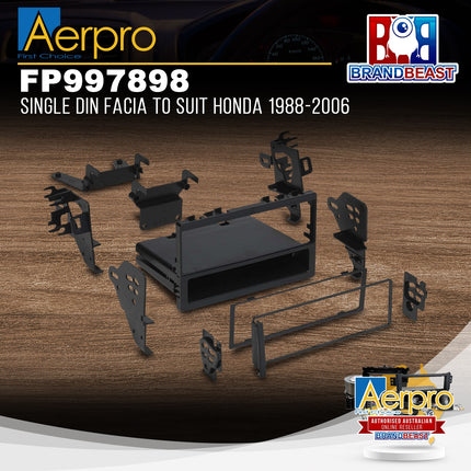 Aerpro FP997898 Single DIN Textured Black Facia Kit Suit Honda Various Models