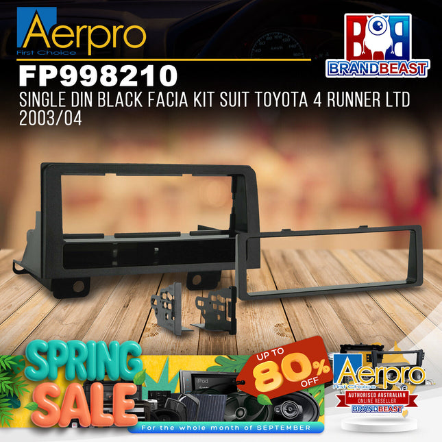 Aerpro FP998210 Single DIN Black Facia Kit Toyota 4Runner Limited 2003 - 2004