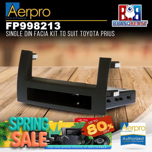 Aerpro FP998213 Single DIN Black Facia Kit Suit Toyota Prius 2004 - 2008