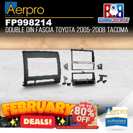 Aerpro FP998214 Single/Double DIN Black Facia Kit Suit Toyota Tacoma 2005 - 2008