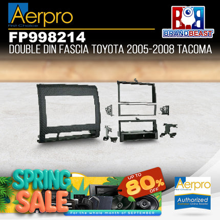 Aerpro FP998214 Single/Double DIN Black Facia Kit Suit Toyota Tacoma 2005 - 2008