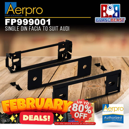 Aerpro FP999001 Single DIN Black Facia Kit Suit Audi Various Models