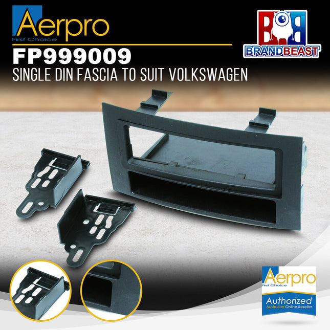 Aerpro FP999009 Single DIN Black Facia Kit Suit Volkswagen Touareg 2004 - 2010